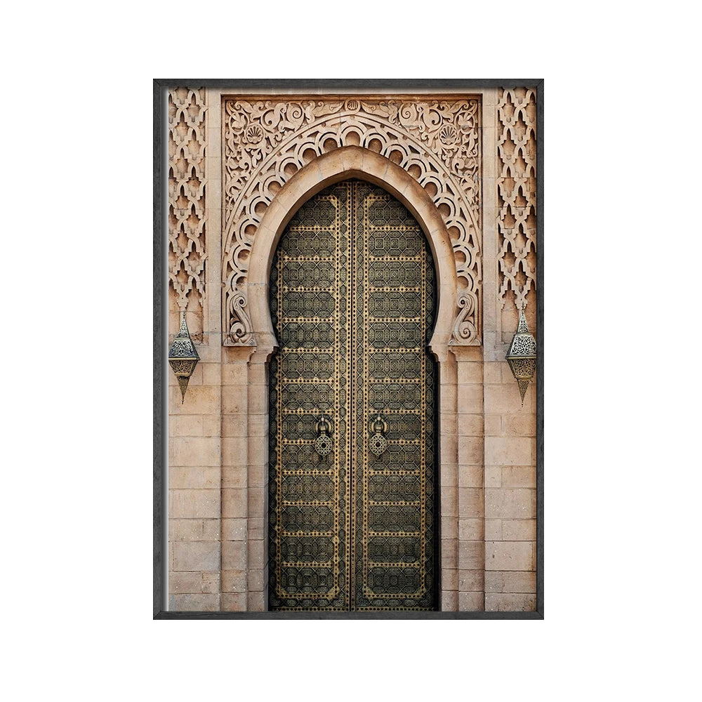 Islamic Architecture Canvas - Golden Alif Gallery