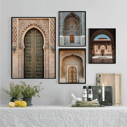 Islamic Architecture Canvas - Golden Alif Gallery