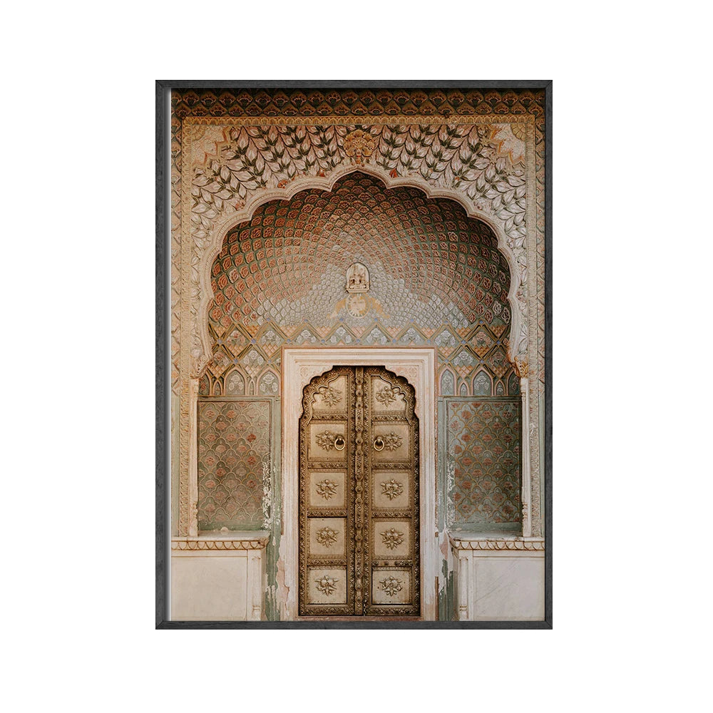 Islamic Architecture Canvas - Golden Alif Gallery