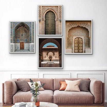 Islamic Architecture Canvas - Golden Alif Gallery