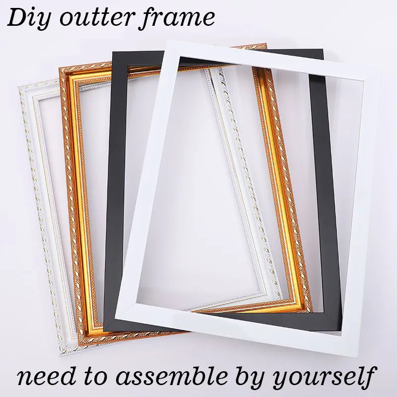 European Style Diy Outer Frames for Islamic Canvas - Golden Alif Gallery