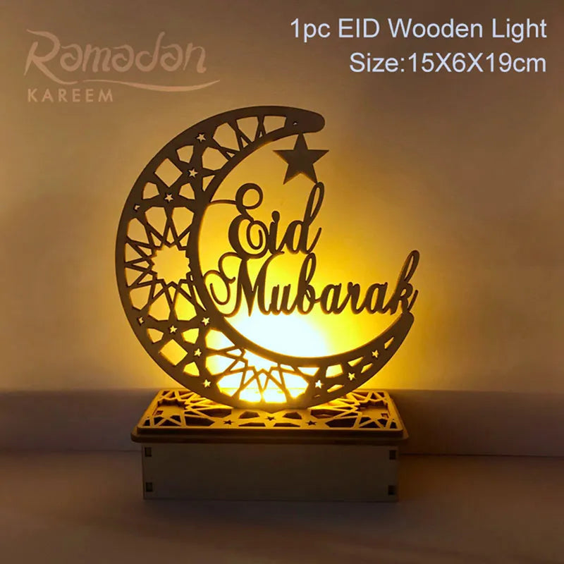 Wooden Decoration Ramadan, Eid - Golden Alif Gallery