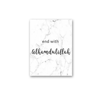 Islamic Canva Marble Texture (Dhikr)| Start with Bismillah, End with Alhamdulillah - Golden Alif Gallery